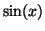 $\sin (x)$