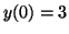 $y(0)=3$